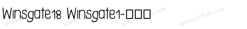 Winsgate18 Winsgate1字体转换